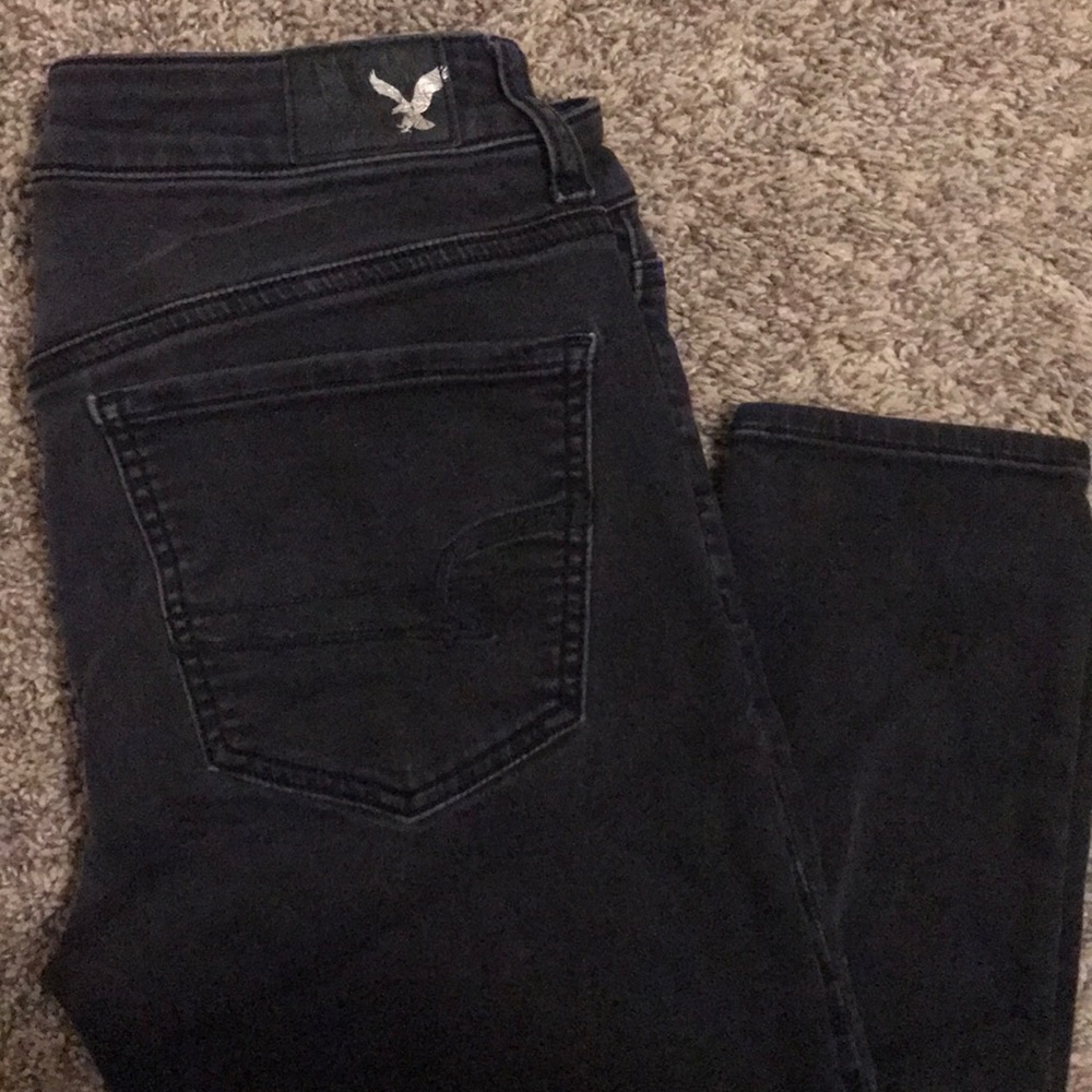 American Eagle black jeggings - Picture 2 of 4